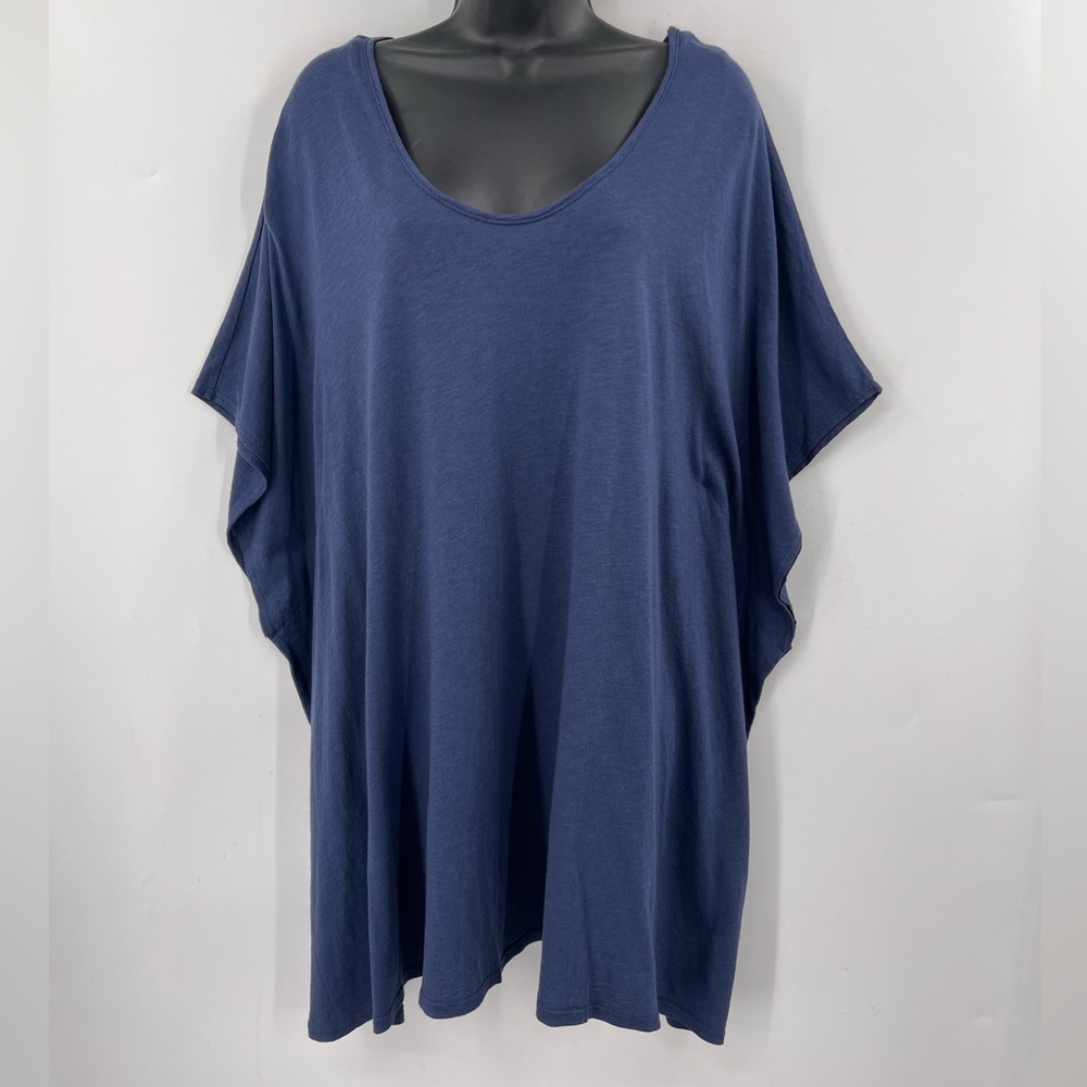 NWT Michael Stars T-Shirt Lux Slub V-Neck Poncho Top Modal & Suprima Cotton OS